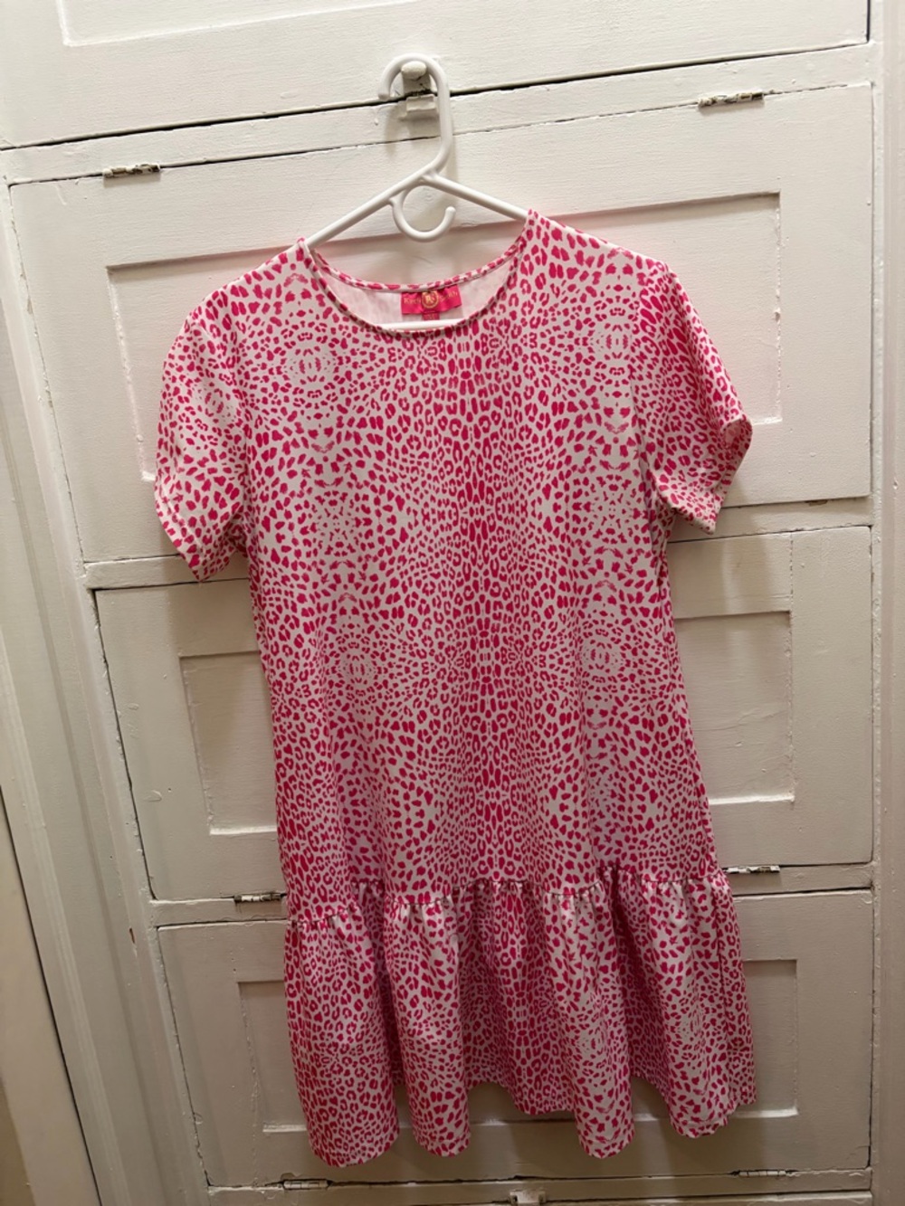 Kaeli Smith Pink and White Leopard Mini Dress